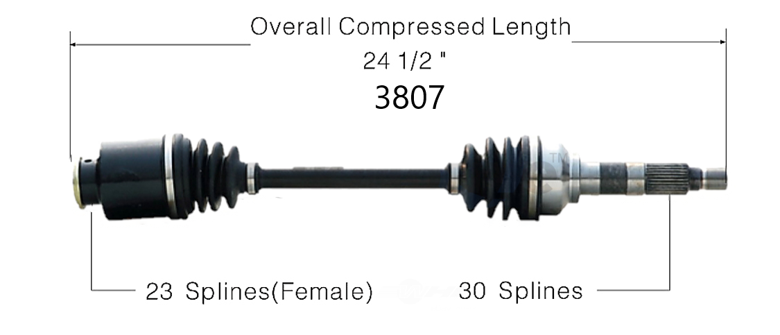 Front Left or Right Axle